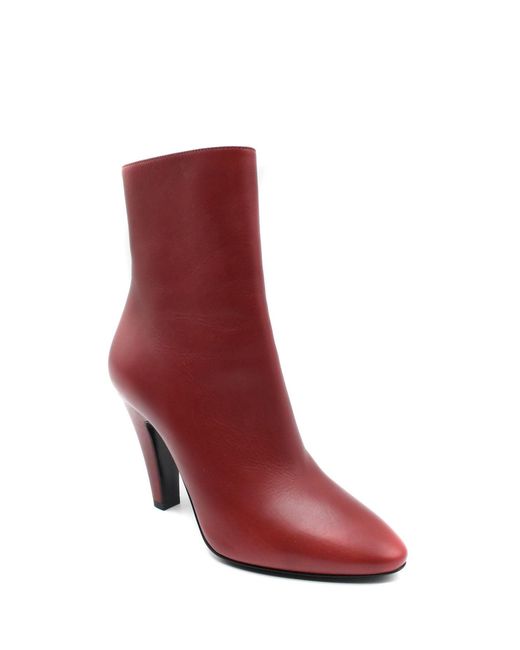 Saint Laurent Red Stiefeletten Rot