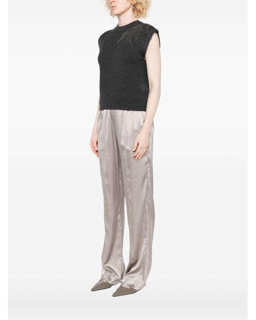 Brunello Cucinelli Black Cashmere Tank Top