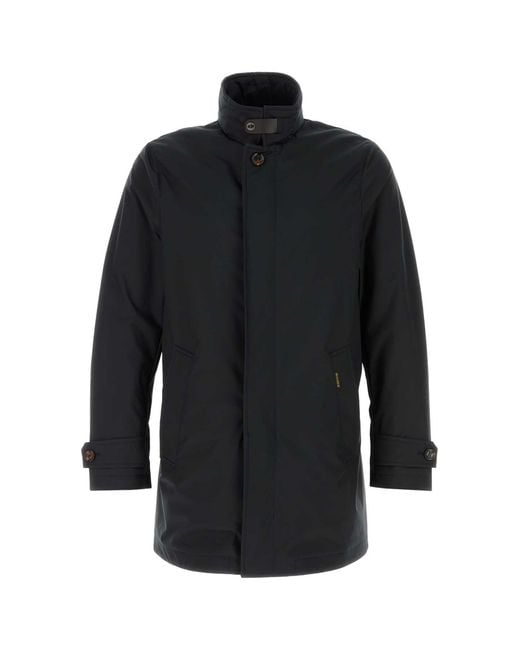 Moorer Black Trench Coat