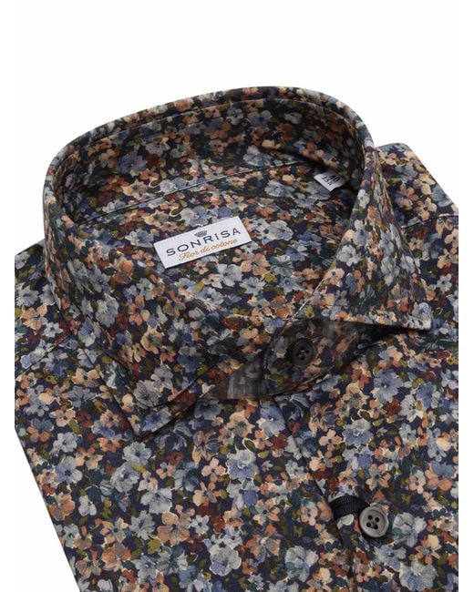 Sonrisa Gray Shirt Cotton for men