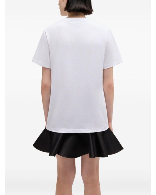 Ganni White Boots Organic Cotton T-Shirt