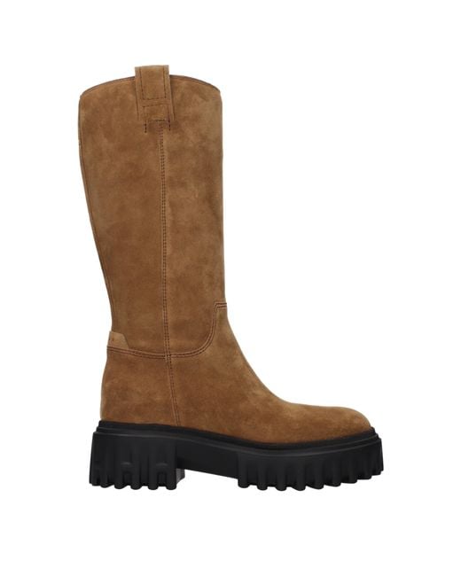 Hogan Brown Boots Suede