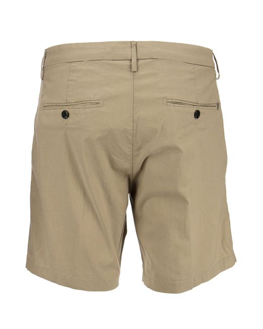 Fergus Cotton Blend Shorts di Dondup in Natural