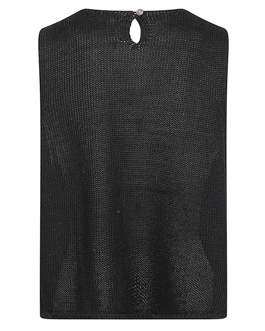 MIZUIRO Black Cotton Vest