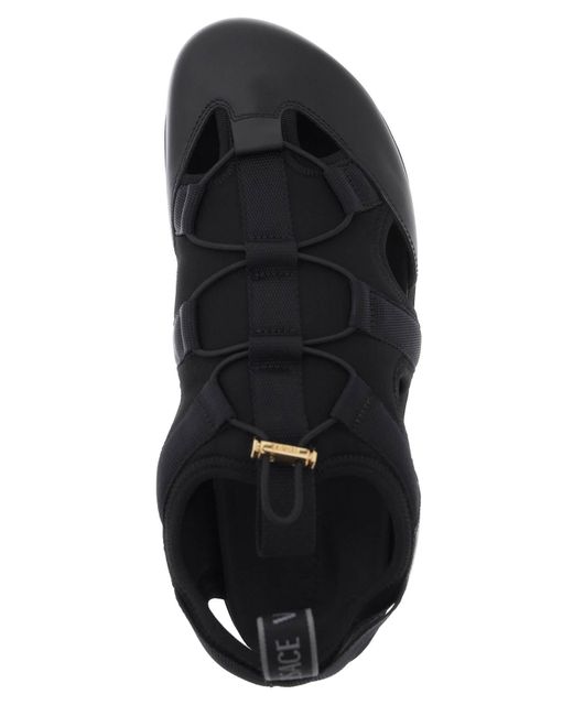 Versace Medusa Track Sandals in het Black voor heren