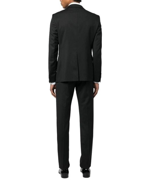 Tagliatore Black Single-Breasted Dinner Suit for men