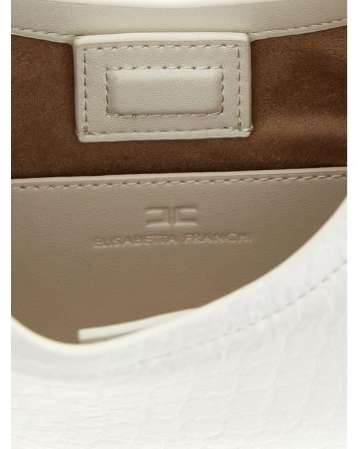 Elisabetta Franchi White 'Hobo' kleiner Umhängetasche