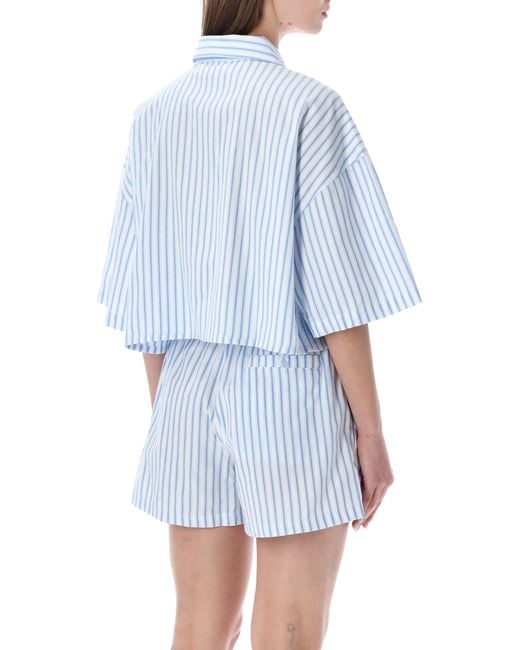 Nike Blue Chill Poplin Striped Shirt