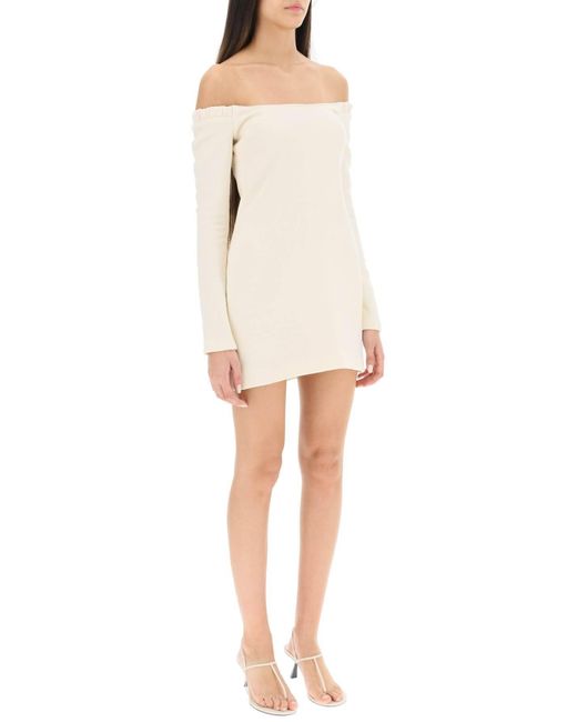 Khaite White 'Octavia' Woll Mini -Kleid