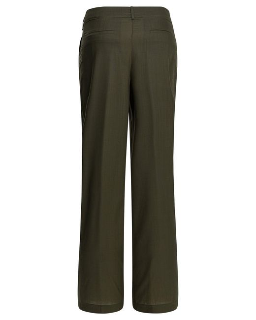 Herno Wool Tailored Pants Trousers Green