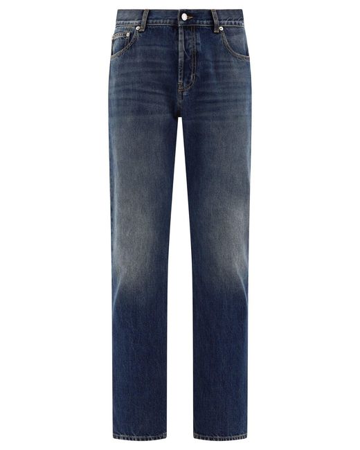 Alexander McQueen Trompe L'oil Pocket Jeans in het Blue voor heren