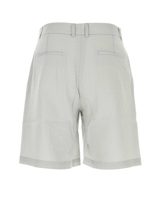 GIMAGUAS Gray Embroidered Modal Blend Nicolas Bermuda Shorts