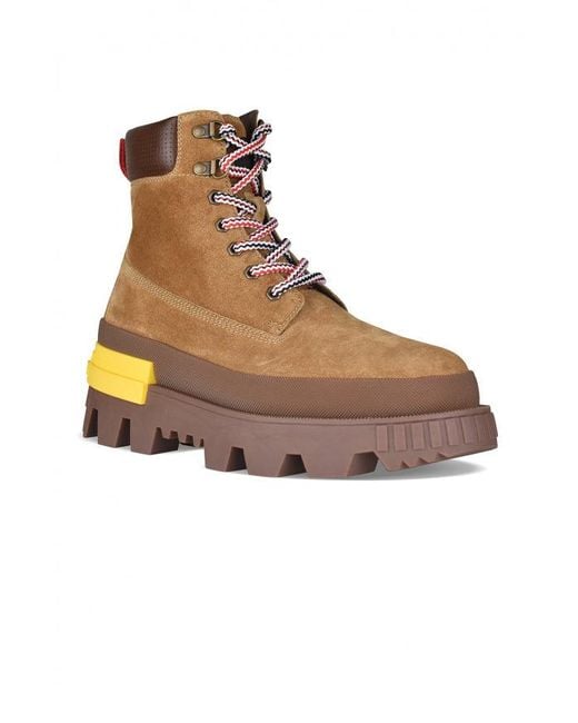 Moncler Brown Mon Corp Suede Boot for men