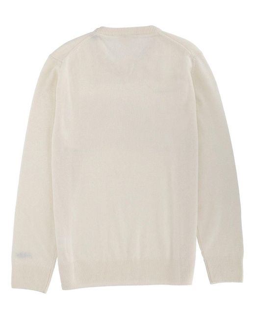 Mc2 Saint Barth White Graphic Sweater for men