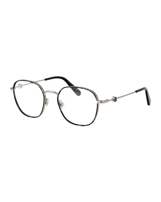 Moncler Multicolor Grigio/Avana Metal Glasses for men