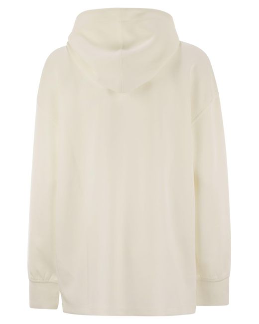 Max Mara White Visiera Sweatshirt Over