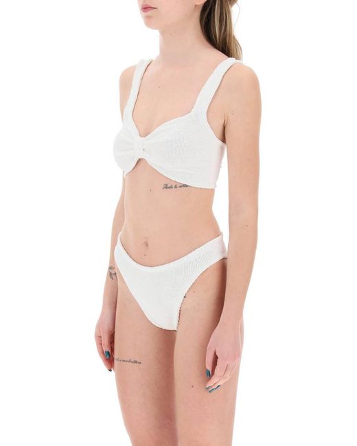 Hunza G White Bonnie Bikini Set