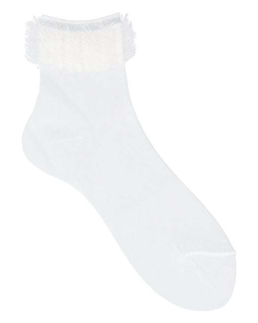 Antipast White Short Lace Socks