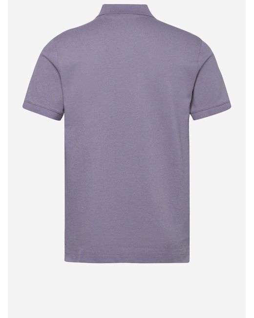 Boss Purple Cotton Polo Shirt With Logo for men