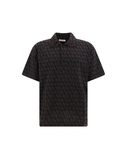 Valentino Toile Iconographe Polo Shirt in het Black voor heren
