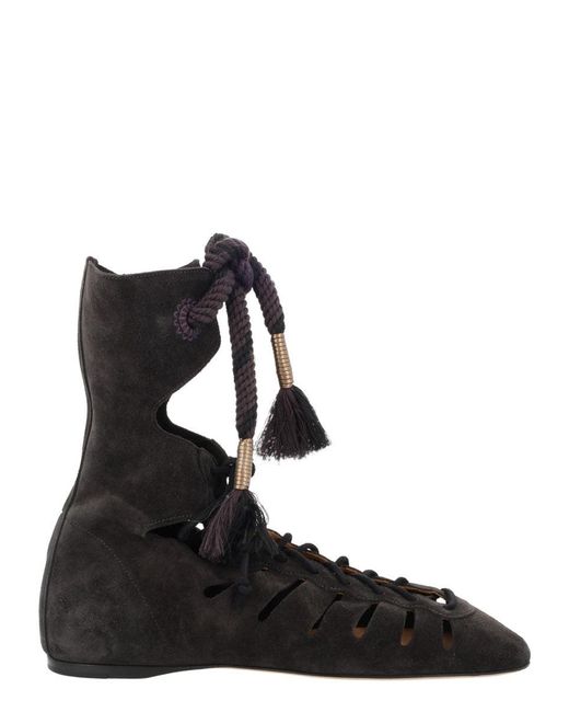 Isabel Marant Black Luxurious Leather Ankle Boots