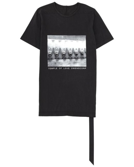 Rick Owens Black T Shirt "Level T"