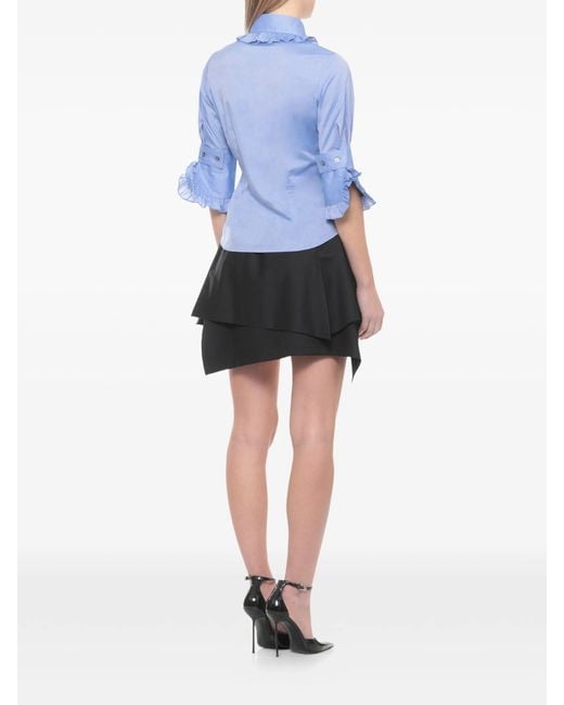 Vivienne Westwood Blue Ss Toulouse Frill Shirt