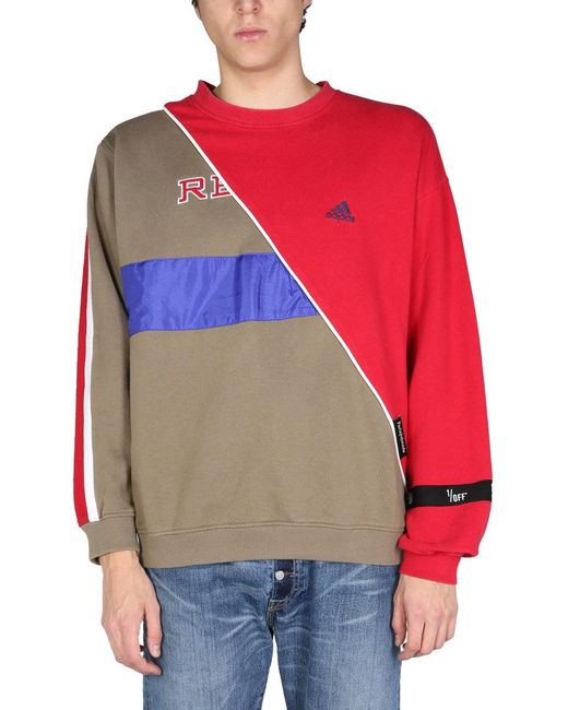 1/OFF Red Hybrid Sweatshirt