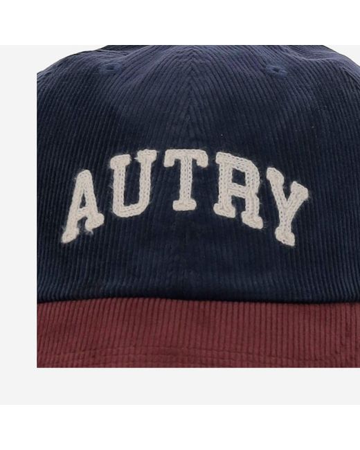 Autry Velvet Cap mit Logo in Blue für Herren