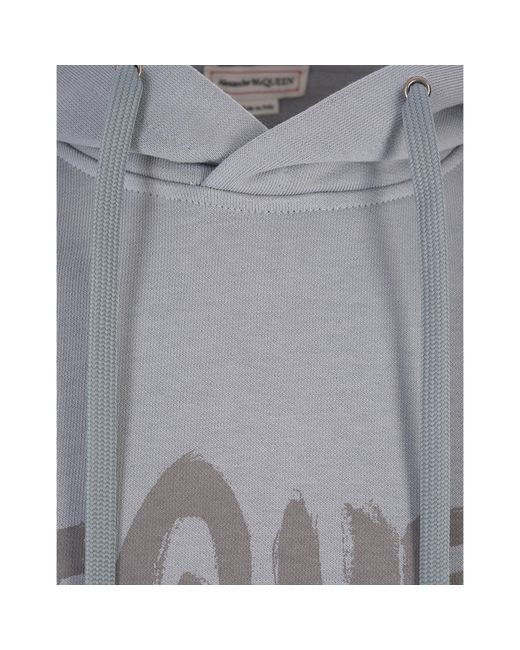 Sudadera con capucha de McQueen de hombre de color Gray
