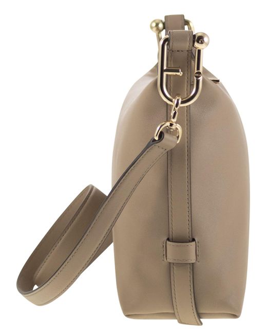 Furla Brown Tonie Mini Shoulder Bag