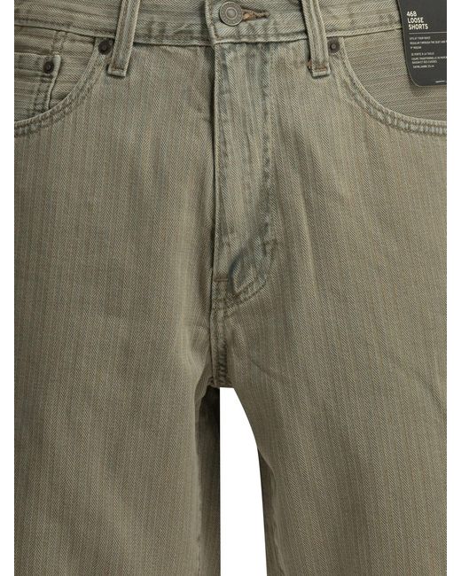Levi's Green "468 Stay Loose" Five Pocket Shorts