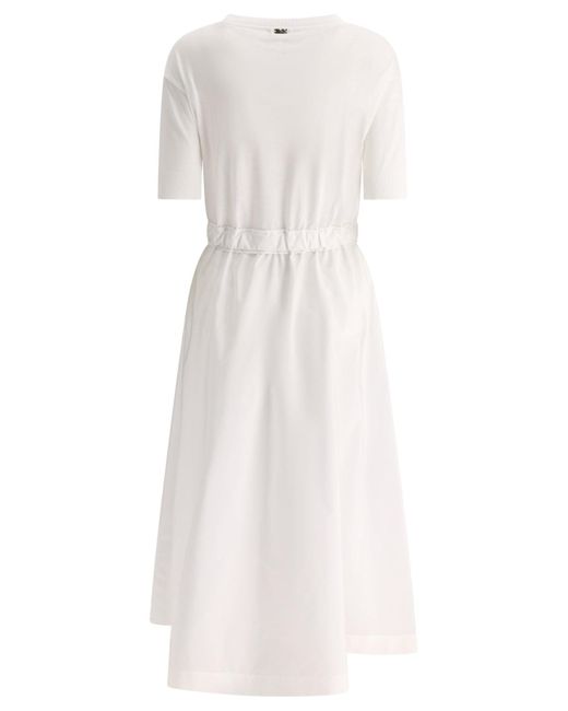 Herno White Kleid mit Kordelkordel in der Taille