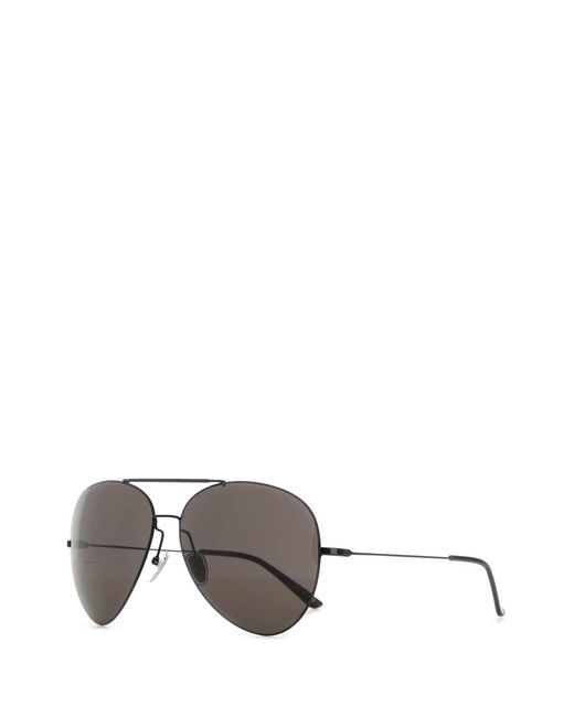 Gucci Gray Black Metal Pilot Sunglasses