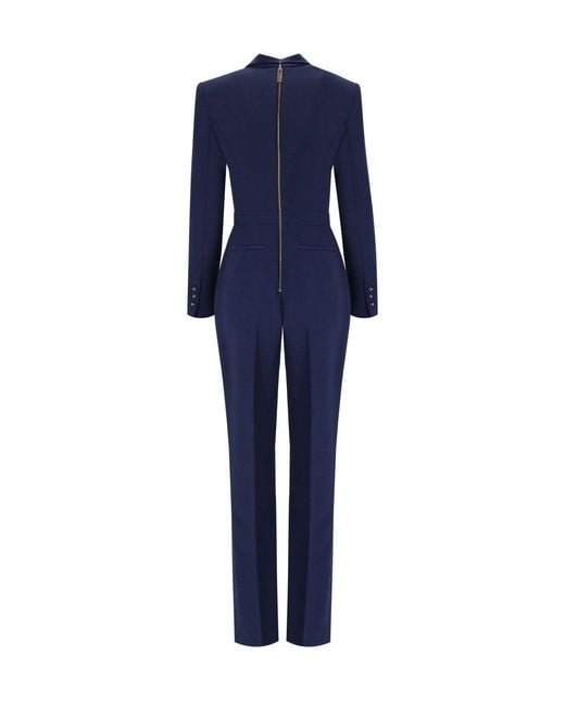 Elisabetta Franchi Blue Oltremare Smoking Jumpsuit for men