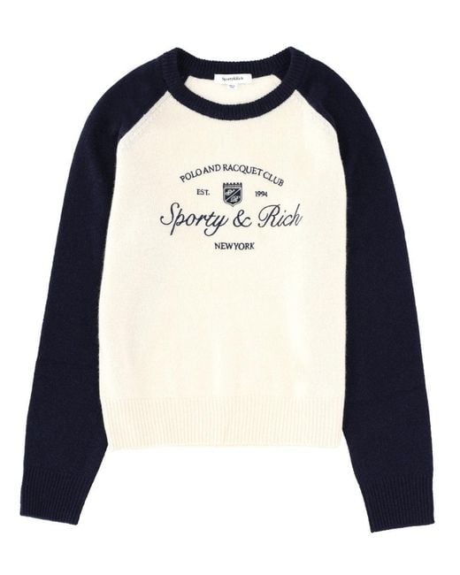 SPORTY&RICH Blue Jersey With Logo