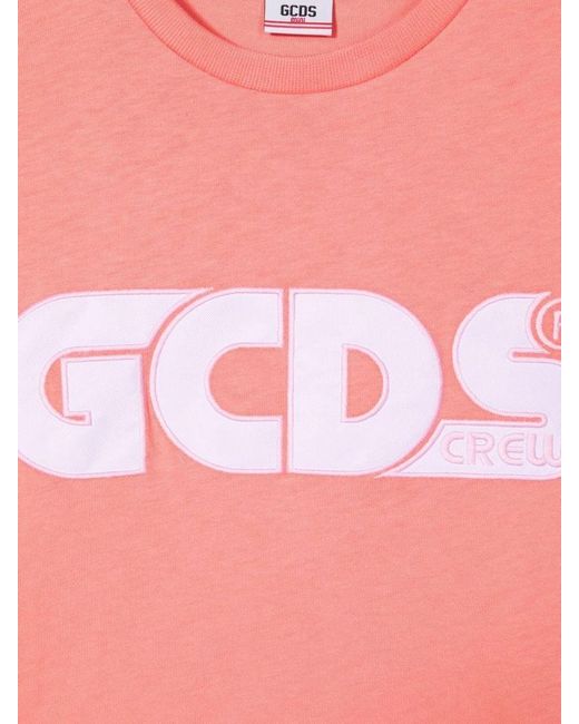 Gcds Pink Oversize Jersey T Shirt Girl for men