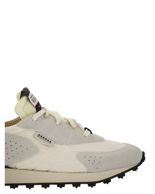 RUN OF White Piuma Sneakers for men