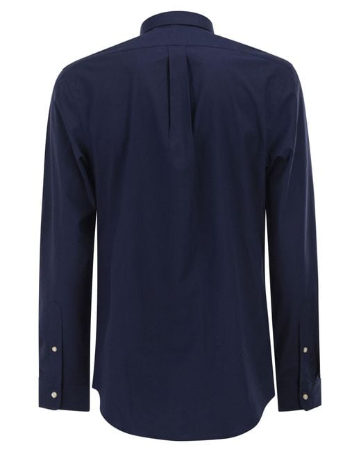 Polo Ralph Lauren Blue Slim-Fit Stretch Fil-À-Fil Shirt for men