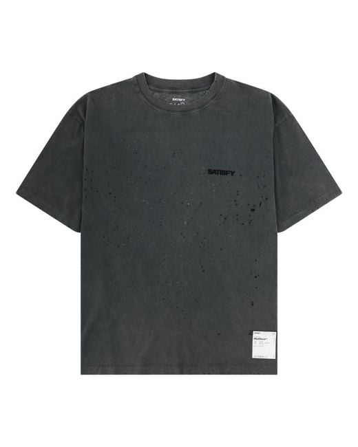 Satisfy Black T Shirt Con Logo