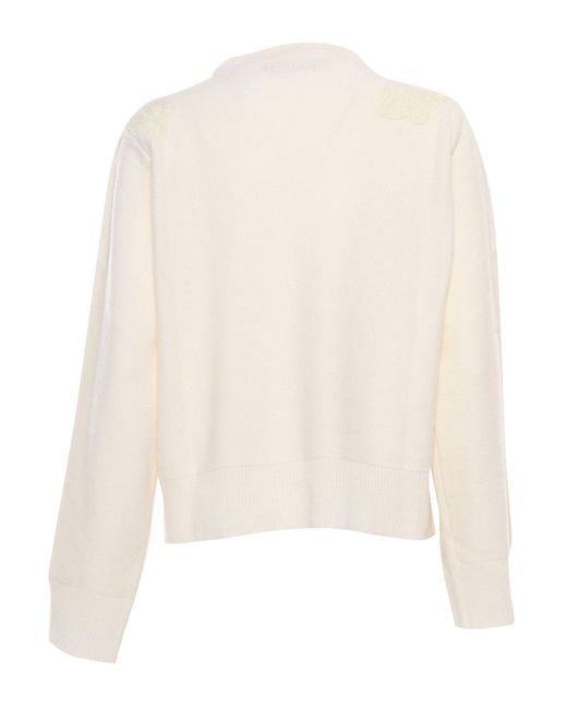 Ermanno Scervino Natural Embroidered T-Shirt