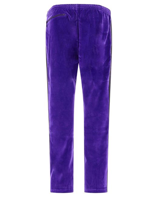 Pantalones de pista de terciopelo de agujas Needles de hombre de color Purple