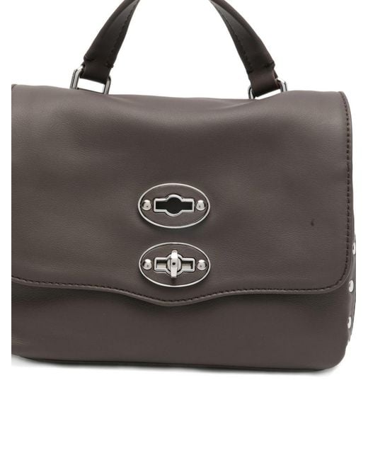 Zanellato Black Postina Saeta Baby Leather Handbag