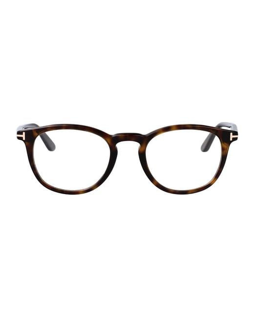 Tom Ford Brown Round Optical Ft5401 052
