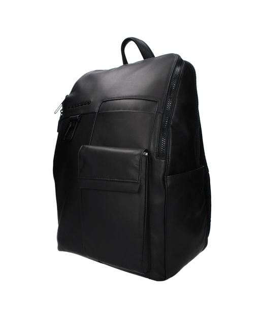 Piquadro Black Backpacks And Waist Bags Leather