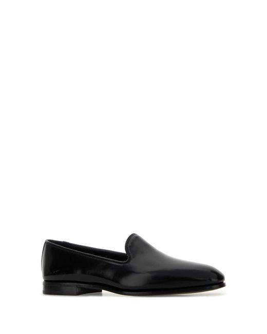 Church's Black Leather Reign Ballerinas