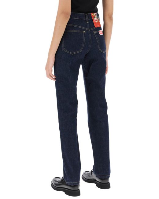 KENZO Asagao Regular Fit Jeans in het Blue