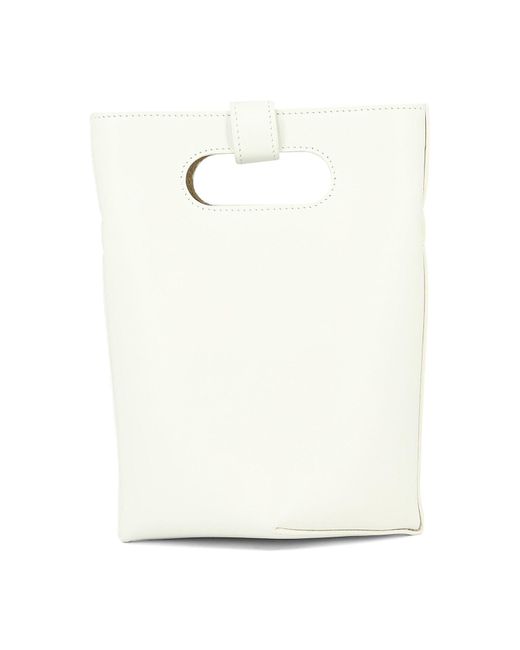 Alaïa White Gefaltete Handtasche
