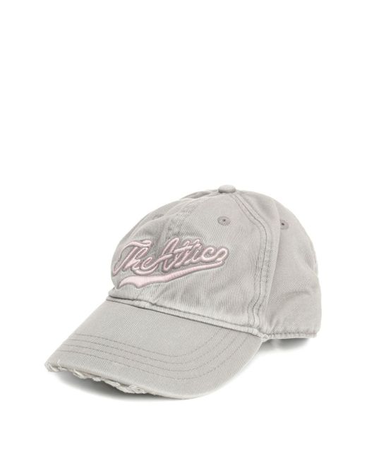 The Attico De Attico Logo Canvas Baseball Cap in het Gray