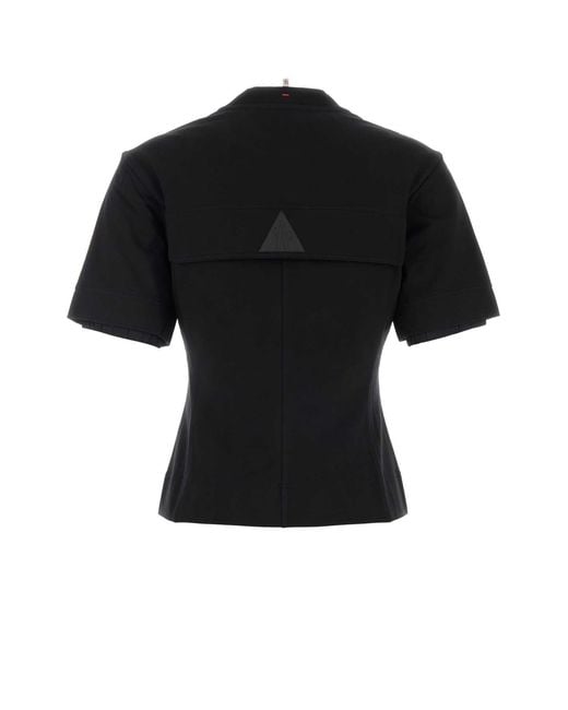 Moncler Black Crew Neck Logo T-Shirt